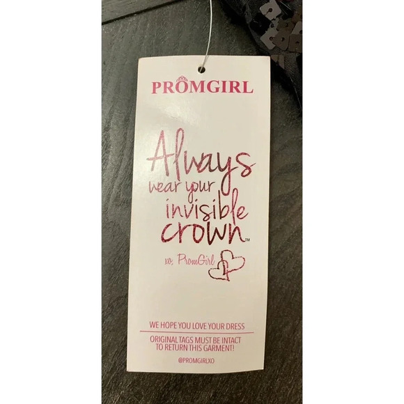 New Promgirl Simply Dresses Black Sparkly Cocktail Dress With Sequins NWT Small - Picture 3 of 9